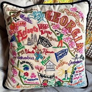 2012 Cat Studio Embroidered Georgia Accent Pillow
